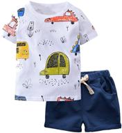 👶 little clothing toddler t-shirt and shorts set for boys logo