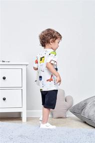 img 3 attached to 👶 Little Clothing Toddler T-Shirt and Shorts Set for Boys