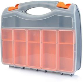img 4 attached to 🔧 OFNMY Double Sided Storage Box: Compact Plastic Organizer with Removable Dividers - Ideal for Hardware, Tools, Nails, and More