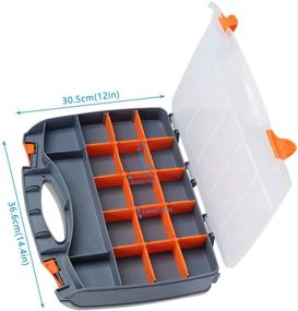 img 2 attached to 🔧 OFNMY Double Sided Storage Box: Compact Plastic Organizer with Removable Dividers - Ideal for Hardware, Tools, Nails, and More