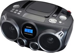 img 3 attached to Black RIPtunes Bluetooth Portable CD Player Stereo Sound System Digital Tuner AM/FM Radio, USB/SD MP3 CD Boombox System with Enhanced Bass, Auxiliary Input, Headphone Jack, CD-R/CD-RW Compatibility, LCD Display