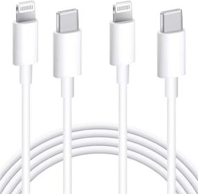 img 4 attached to 🔌 GEONAV 2 набора 6.6FT USB C к Lightning-кабелю: сертифицировано Apple MFi, зарядка 20W PD, синхронизация данных, совместимо с iPhone 13/12 Pro/11/XS/XR/X 8/iPad/AirPods Pro