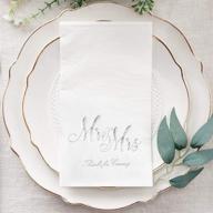 🎉 crisky elegant mr & mrs dinner napkins - perfect for silver wedding anniversaries logo