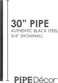 img 3 attached to Pack of 4 - 3/4” x 30” Malleable Cast Iron Pipe, Pre Cut, Industrial Steel Grey - Fits Standard 3/4 Inch Black Threaded Pipes Nipples and Fittings - Ideal for Vintage DIY Furniture Projects - Pipe Decor