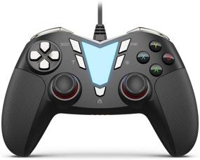 img 4 attached to IFYOO ONE Pro Wired USB Gaming Gamepad Joystick for PC, Laptop (Windows 10/8/7/XP), Android (Phone/Tablet/TV/Box), PS3 - Black/Silver