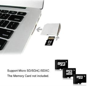 img 1 attached to 🔌 Cablecc Mini Adaptor for Extra Storage Air/Pro/Retina - Micro SD TF to SD Card Kit (White)