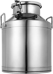 img 4 attached to Mophorn 304 Stainless Steel 10 Liter Milk Can - Wine Pail Bucket 2.6 Gallon Tote Jug with Sealed Lid - Heavy Duty Milk Bucket for Dairy Farm and Winemaking