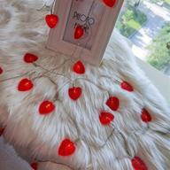 ❤️ eambrite 10lt red heart string lights set: battery operated for bedroom, wedding, love anniversary - pack of 2 logo