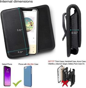img 2 attached to miadore iPhone X Belt Case - Secure Holster with Magnetic Flap, Belt Loops and Elastic Side