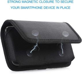 img 1 attached to miadore iPhone X Belt Case - Secure Holster with Magnetic Flap, Belt Loops and Elastic Side