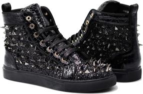 img 4 attached to Enzo Romeo Rhinestone Sneakers Numeric_9_Point_5 Men's Shoes