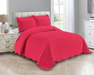 azore linen bedspread coverlet geometric bedding logo