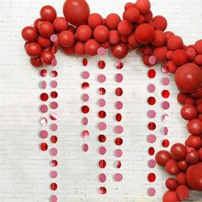 img 1 attached to 🎉 Enhance Your Party with Decor365 Glitter Red Circle Dots Garland Kit – Perfect for Chinese New Year, Birthdays, Weddings, and Valentines!