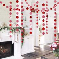 🎉 enhance your party with decor365 glitter red circle dots garland kit – perfect for chinese new year, birthdays, weddings, and valentines! logo