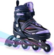 🛼 runrrin inline skates: adjustable roller blades with light up wheels for kids, adults, girls, boys, and women logo