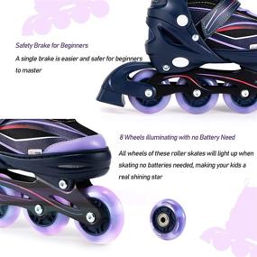 img 2 attached to 🛼 RunRRIn Inline Skates: Adjustable Roller Blades with Light Up Wheels for Kids, Adults, Girls, Boys, and Women