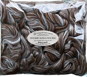 img 3 attached to Luxuriously Soft BABY ALPACA SILK Fiber Blend: Ideal for Spinning, Felting, and Fiber Crafts. Natural Dark Brown Shade