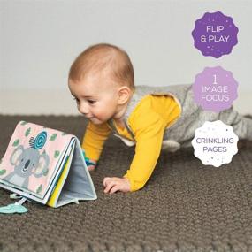 img 1 attached to 🐨 Taf Toys Koala Soft Crinkle Activity Book for Infants - Enhancing Tummy-time with Huge Baby Safe Mirror, Interactive 3D Activities, Textures, and a Gentle Baby Teether