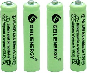 img 4 attached to Do you want me to translate the phrase "High-Capacity AAA 600mAh 1.2V NiMH Rechargeable Solar 🔋 Batteries for Solar Lights, Solar Lamps, Garden Green Lights (4-Pack)" into Russian ?