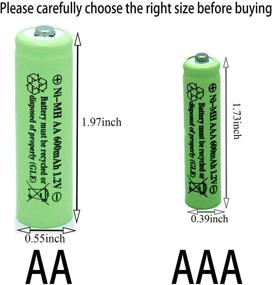 img 1 attached to Do you want me to translate the phrase "High-Capacity AAA 600mAh 1.2V NiMH Rechargeable Solar 🔋 Batteries for Solar Lights, Solar Lamps, Garden Green Lights (4-Pack)" into Russian ?