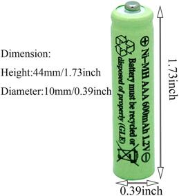 img 3 attached to Do you want me to translate the phrase "High-Capacity AAA 600mAh 1.2V NiMH Rechargeable Solar 🔋 Batteries for Solar Lights, Solar Lamps, Garden Green Lights (4-Pack)" into Russian ?