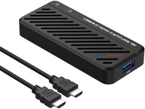 img 4 attached to 🎮 DIGITNOW 4K HDMI Video Capture Card | Game Capture Device 4K 30fps | Zero-Lag Passthrough & Ultra-Low Latency USB 3.0 | Ideal for Gaming, Streaming, PS5, PS4, Xbox Series X/S, Xbox One, Nintendo Switch