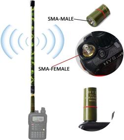 img 1 attached to 📡 HYS SMA Male Base 15.3inch HT Antenna CS Tactical Foldable 2m/70cm Walkie Talkie Antennas for TYT MD-UV380 MD-UV390 YAESU VX-6R Yaesu FT50RH FT60 Kenwood TH-D74: Enhanced Signal Range and Compatibility!