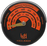 🔥 accurate wood stove thermometer for optimal oven temperatures, stove meter for wood burning stoves: prevent overheating, preserve stove fan logo