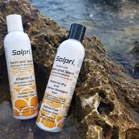img 2 attached to Revitalize Your Hair and Skin with Solpri Swimmers Chlorine Swim Shampoo Body Wash and Conditioner with Vitamin C (16 Fl Oz Total)