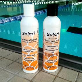 img 1 attached to Revitalize Your Hair and Skin with Solpri Swimmers Chlorine Swim Shampoo Body Wash and Conditioner with Vitamin C (16 Fl Oz Total)