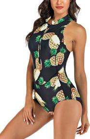 img 1 attached to 👙 SEBOWEL Sleeveless Surfing Swimwear: Women's Stylish Beach Attire