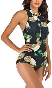 img 2 attached to 👙 SEBOWEL Sleeveless Surfing Swimwear: Women's Stylish Beach Attire