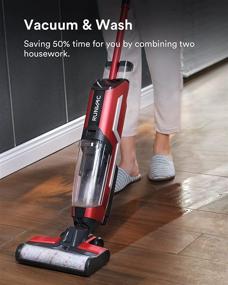 img 2 attached to 🧹 Wet and Dry Vacuum Cleaner - RUNVAC: Cordless, Self-Cleaning, All-in-One Vacuum Cleaner and Mop with Long-Lasting 4900mAh Battery for 60 minutes, Lightweight Floor Cleaner Machine Ideal for Multi-Surface Upright Vacuuming