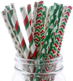 img 3 attached to 🥤 Ipalmay Biodegradable Paper Straws - Disposable Drinking Straw, 7.75 Inches, Red and Green (Pack of 100)