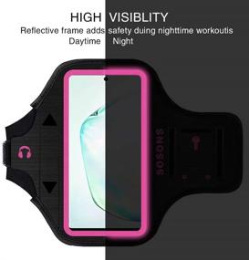 img 2 attached to 🏃 Water Resistant Sports Armband Case for Samsung Galaxy Note 8/9/10/10+, Galaxy S8/S9/S10/S20+ – Fits Smartphones with Slim Cases