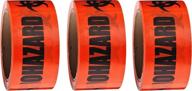 roll products pvc film biohazard warning tape 142-0004 with black imprint logo