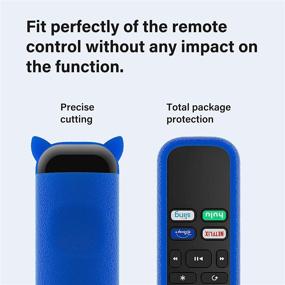 img 3 attached to 📱 Roku Express 3930 (2019) / 3900, Express+ 3910, Premiere 3920 Silicone Remote Case: Protective Cover Skin with Anti-Lost Wrist Strap - Glow Blue