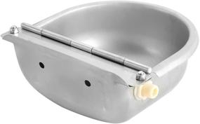 img 1 attached to 🐴 NATGAI Stainless Steel Automatic Waterer Bowl - Float Valve & Drainage Hole - Farm Grade for Horse, Cattle, Goat, Sheep, Dog