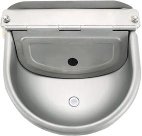 img 4 attached to 🐴 NATGAI Stainless Steel Automatic Waterer Bowl - Float Valve & Drainage Hole - Farm Grade for Horse, Cattle, Goat, Sheep, Dog