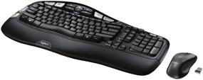img 1 attached to 🖥️ Беспроводная клавиатура и мышь Logitech MK550 Wireless Wave - длительное время работы от батареи, эргономичный дизайн, черный