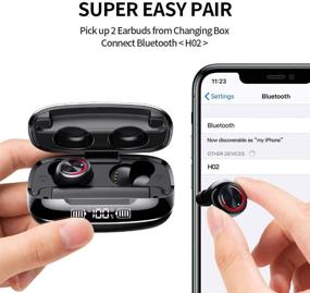 img 3 attached to Почувствуйте превосходное звучание с беспроводными Bluetooth наушниками GUSGU, устойчивыми к воде.