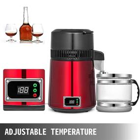img 2 attached to 🚰 VEVOR Stainless Steel Water Distiller 745W - 1.0 Gallon/4.2 L Home Countertop Kit - Distillation System with Glass Container and Food-Grade Outlet - Digital Panel-Red