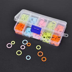 img 2 attached to 240-Piece Knitting Stitch Marker Set – Colored O-Rings in Clear Storage Box – Assorted Crochet Rings for Knitting Needle Organization