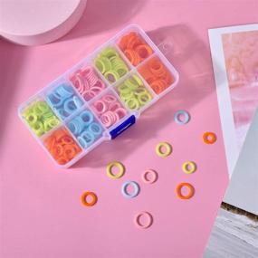 img 1 attached to 240-Piece Knitting Stitch Marker Set – Colored O-Rings in Clear Storage Box – Assorted Crochet Rings for Knitting Needle Organization