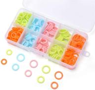 240-piece knitting stitch marker set – colored o-rings in clear storage box – assorted crochet rings for knitting needle organization logo
