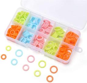 img 4 attached to 240-Piece Knitting Stitch Marker Set – Colored O-Rings in Clear Storage Box – Assorted Crochet Rings for Knitting Needle Organization