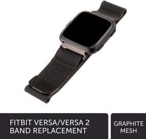 img 3 attached to 🔗 Заменяемый дизайнерский ремешок Withit для Fitbit Versa/Versa 2: безопасный и регулируемый ремешок с магнитным замыканием для большинства запястий.