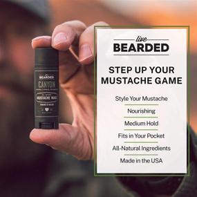 img 1 attached to 🧔 Live Bearded Mustache Wax - Executive - 1 Tube - Medium Hold - All-Natural Beeswax, Lanolin, Jojoba Oil Blend with Essential Oils - Made in USA