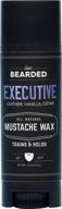🧔 live bearded mustache wax - executive - 1 tube - medium hold - all-natural beeswax, lanolin, jojoba oil blend with essential oils - made in usa logo