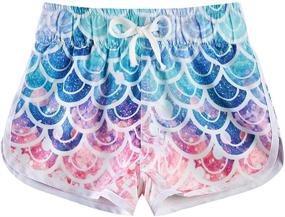 img 4 attached to Купальные шорты "Cozople Girls Mermaid Graphic Quick Dry Swim 🧜: Стильная пляжная одежда для отдыха на Гавайях и летних видов спорта